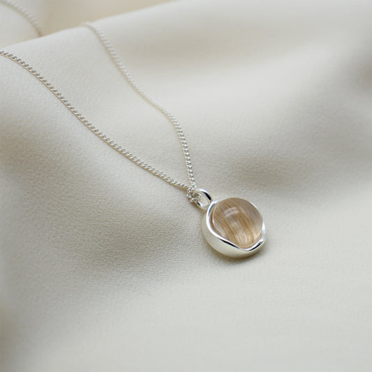 Custom Memorial Jewelry Pendant Pet Fur Dog Cat Hair keepsake Necklace